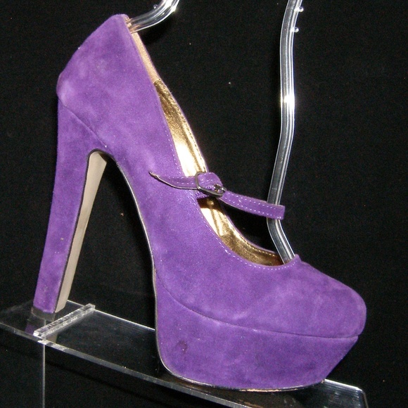purple mary jane heels